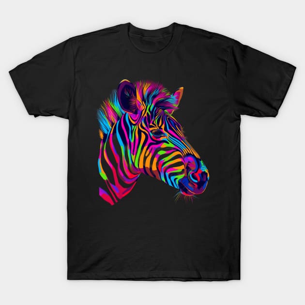 Zebra Fearsome Fighters T-Shirt by Infinity Painting